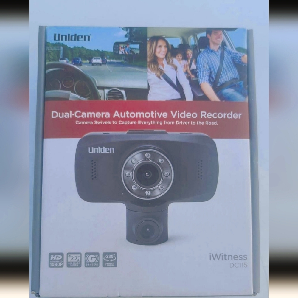 Uniden Dash Cam with forward and backward facing cameras